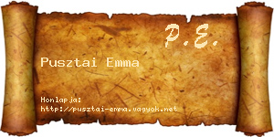 Pusztai Emma névjegykártya